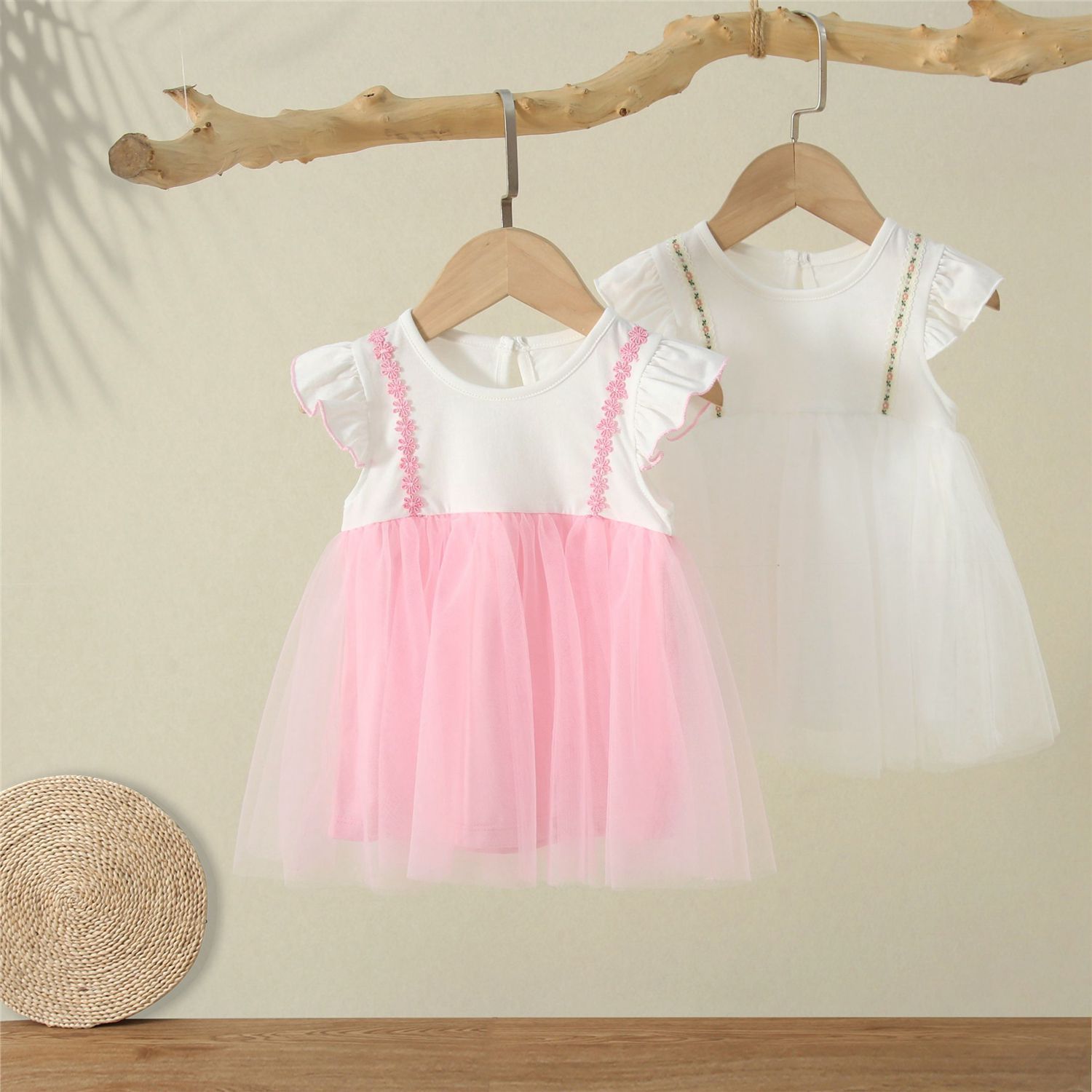 Beple Children's Clothing Summer Girls' Dress Princess Dress Children's Dress Baby Clothes Formal Dress Mesh Tutu Skirt