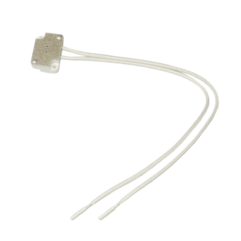 Olympus microscope lamp holder G4 SC-102, rectangular lamp holder, side cable exit, 24mm long.