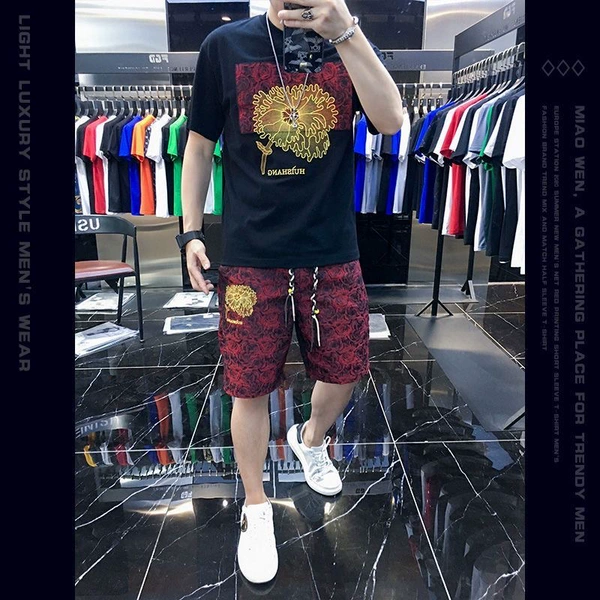 Black set, T-shirt, shorts