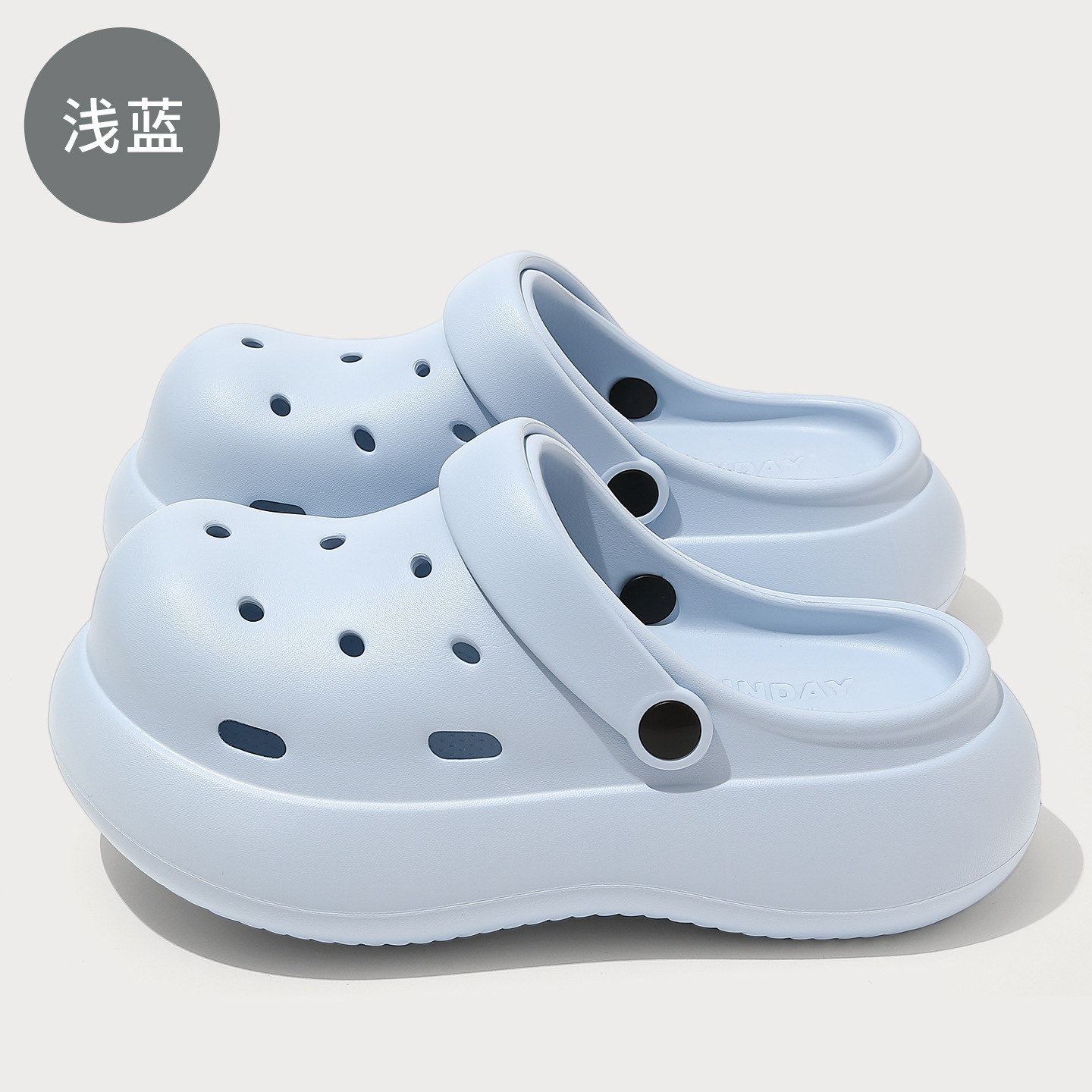 Damenschuhe mit dicker, perforierter Sohle für den Sommer am Strand – hochwertig, angenehm zu tragen, rutschfest, geschlossene Zehenpartie_voghion.com