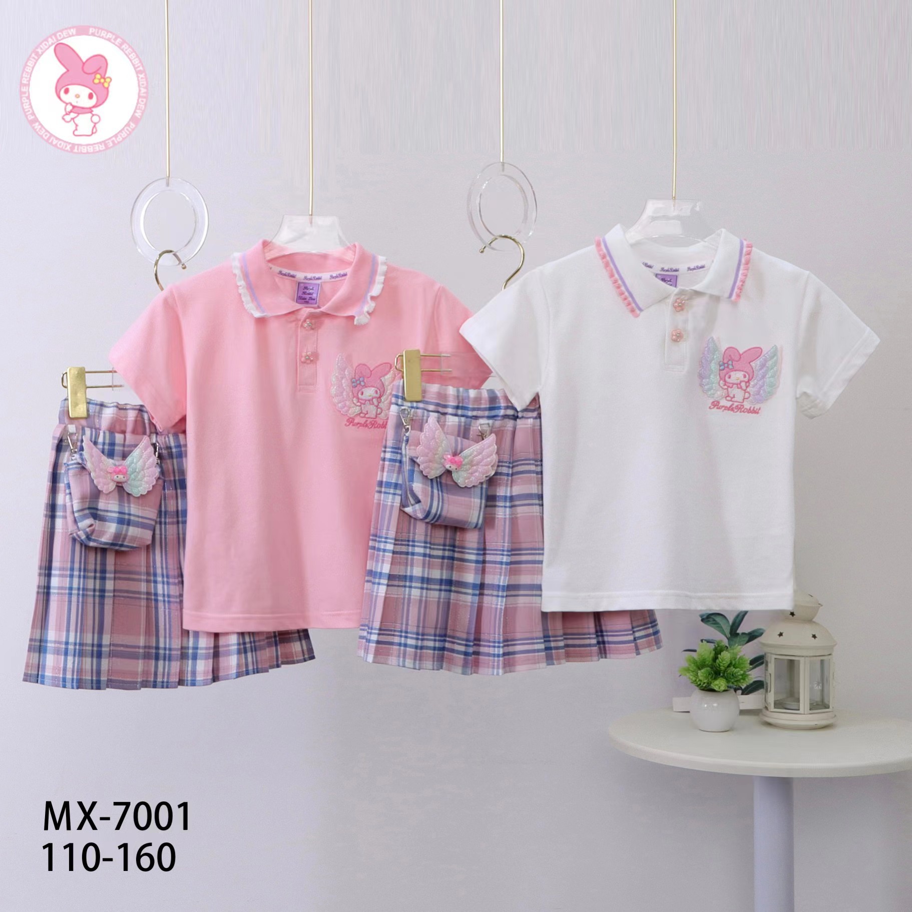 Mädchen Sanrio Polo Kragen Rock Set Sommer Für Große Kinder_voghion.com