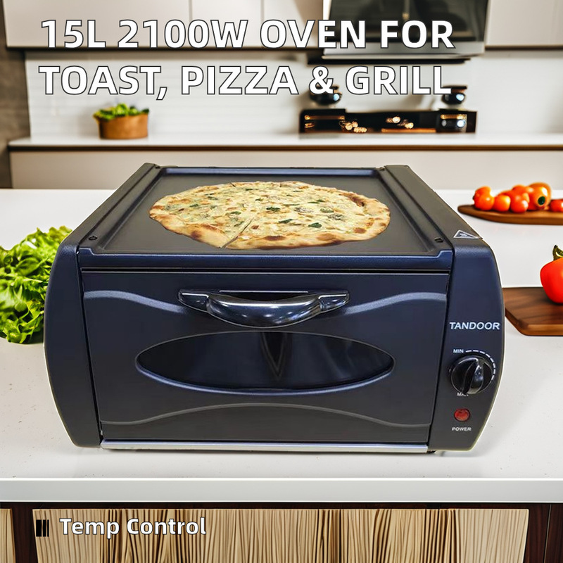 多機能パン焼き機、ピザ、パン、パンケーキ焼き機、15リットル家庭用大容量電気オーブン|undefined