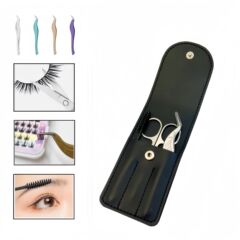 Manufacturer's three-piece beauty tool set, eyebrows, false eyelashes, tweezers, beauty scissors, makeup brushes, cross-border direct supply