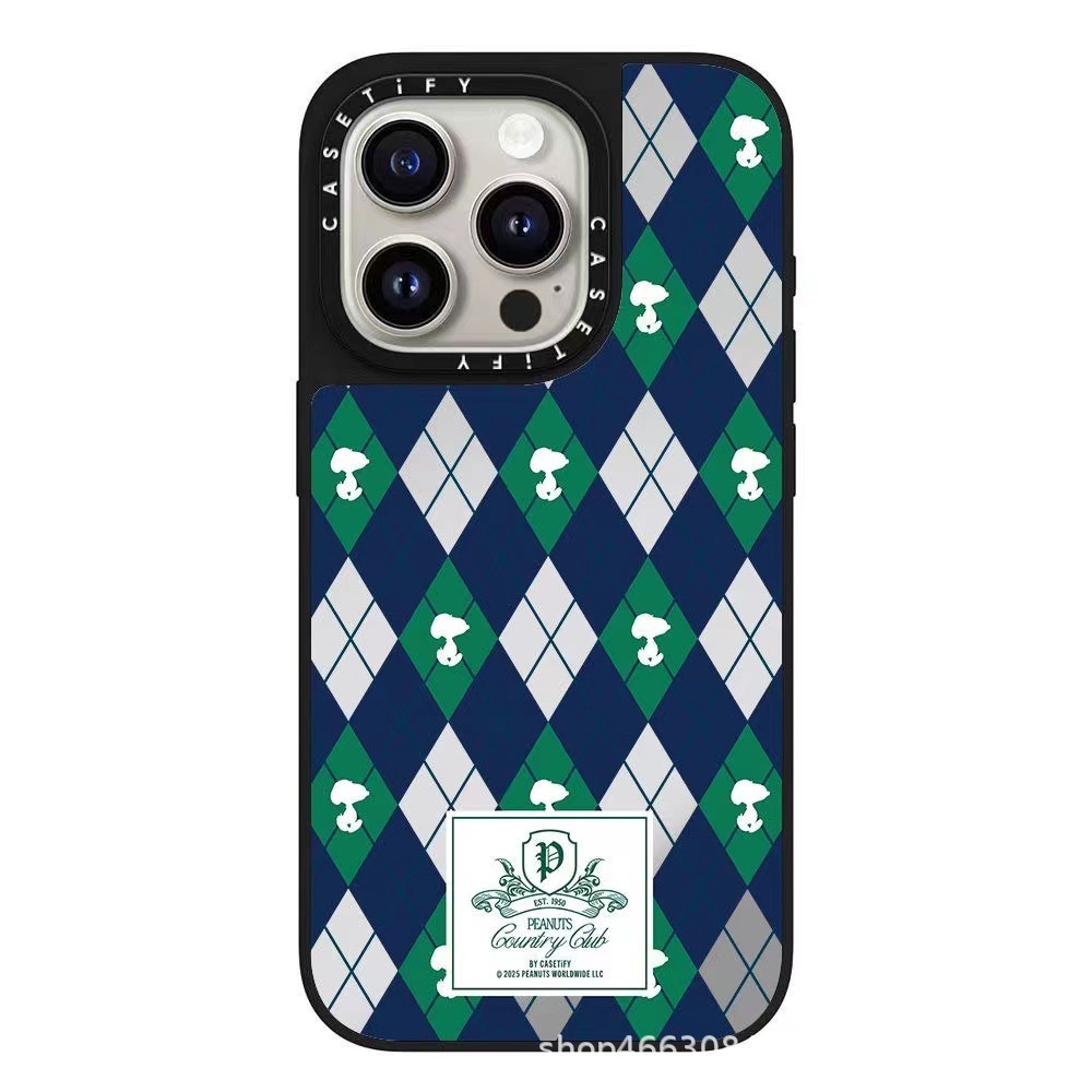 [mirror black frame] snoopy diamond pattern