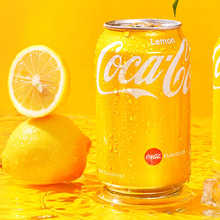 香港进口港版可口可乐柠檬可乐汽水网红碳酸饮料330ml*6罐装