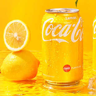 Hong Kong Imported Hong Kong Version Coca-Cola Lemon Cola Soda Internet Celebrity Carbonated Drink 330ml*6 Cans