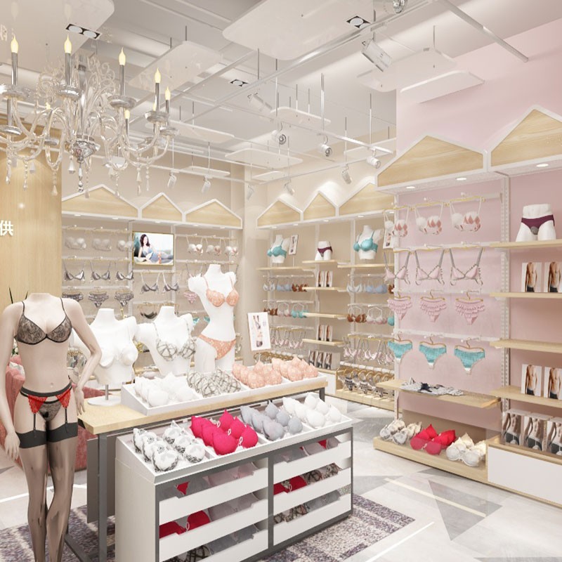 家纺店内衣裤展示架家居服床上用品货架文胸家居睡衣陈列架展示柜