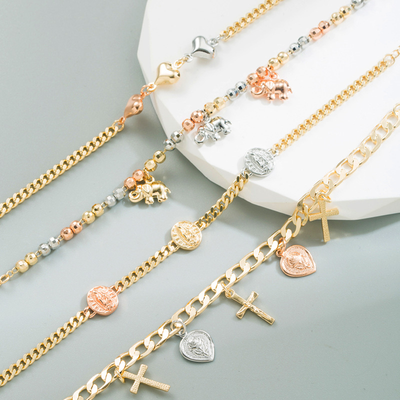 Fashion Heart Shape Elephant Copper Bracelets Copper Bracelets