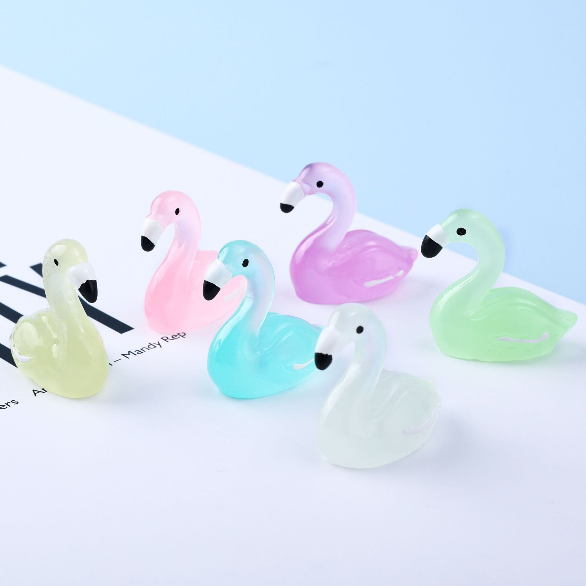 대형 플라밍고 야광 혼합 팩