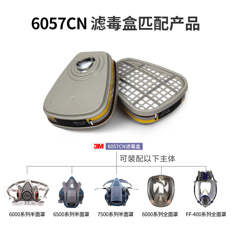 Cartucho de filtro 3M original 6057, consumibles para respiradores, filtro para pintura en aerosol y pesticidas, venta al por mayor, requiere uso con máscara protectora