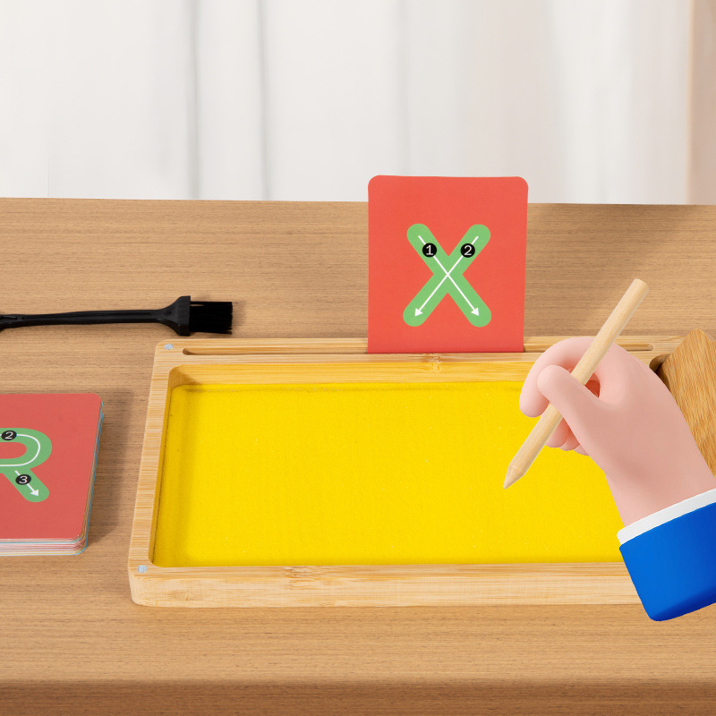 Educación temprana para niños transfronterizos, ayudas para el aprendizaje, descripciones cognitivas alfanuméricas, pintura, caligrafía y pintura, juguetes educativos de madera