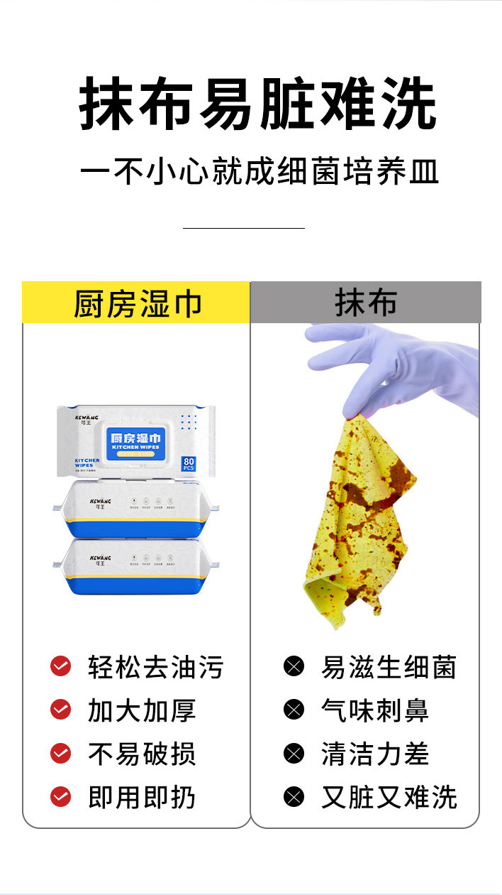 厨房湿巾强力去油污家用一次性湿巾纸清洁除油污油烟机大包湿纸巾湿纸巾纸巾详情9