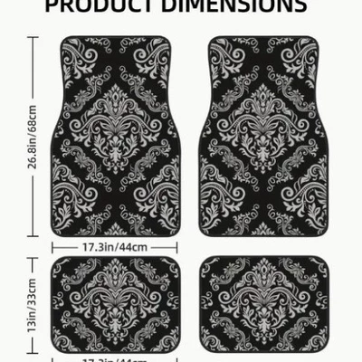 and Easy to Care For, Four-Piece | Avtomobil döşəmə paspasları - sku103-color-temu-hot-selling-floor-mats-111-3344cm-two-piece-pack