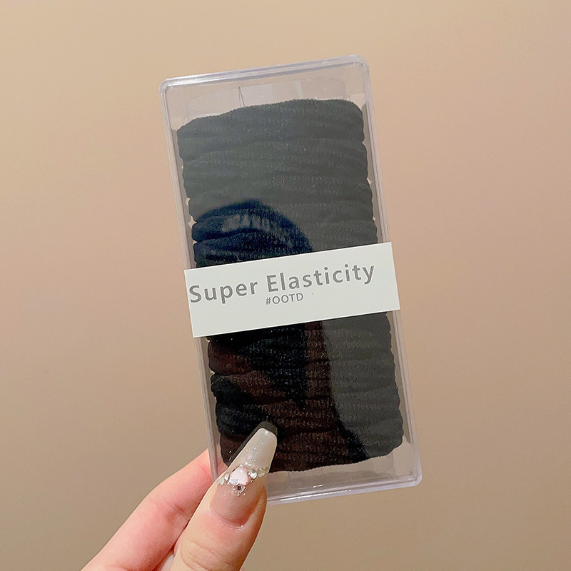 Cuerdas de cabello de cola de caballo de alta elasticidad, banda de goma duradera, anillo de cabello de mujer, 2025 nuevo toque de cabello de primavera y verano de alta gama