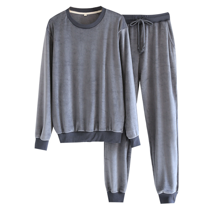 Directo de fábrica pareja Otoño e Invierno Nueva Isla suéter terciopelo caliente desgaste del hogar traje manga larga se puede usar fuera