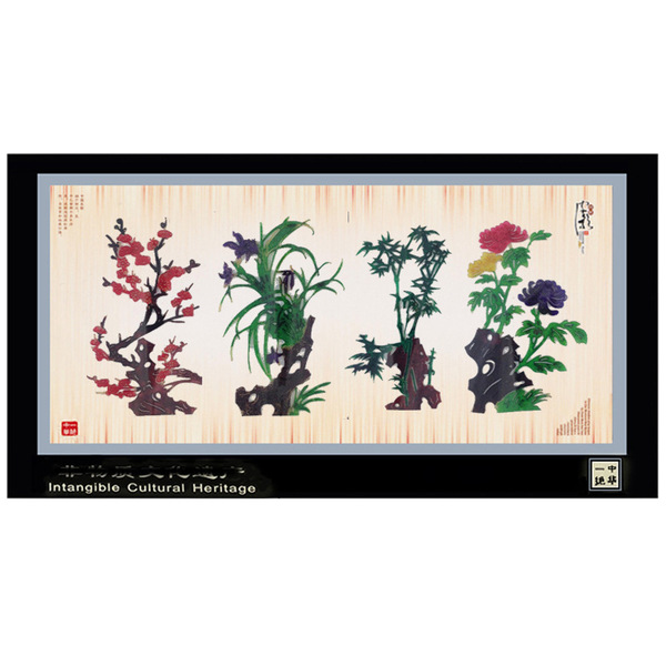 Long strip shadow frame decorative painting decoration Chinese style…