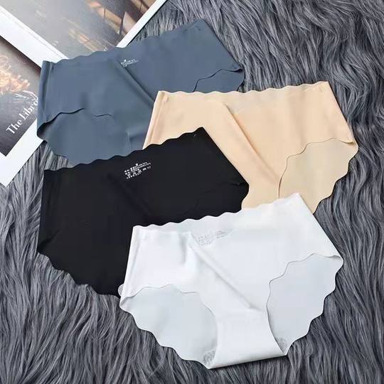 Ice silk seamless breathable waist underwear Ladies wave hip belly sexy pure cute wholesale 313