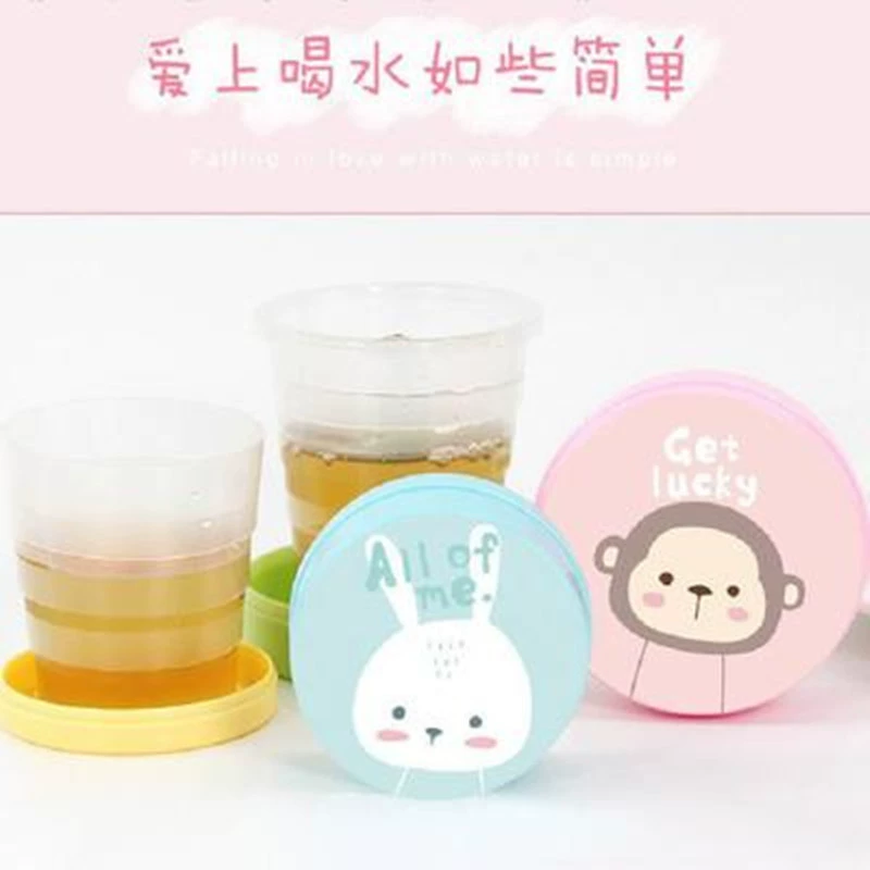 Cartoon plastic cute handheld travel children's sports bottle for traveling