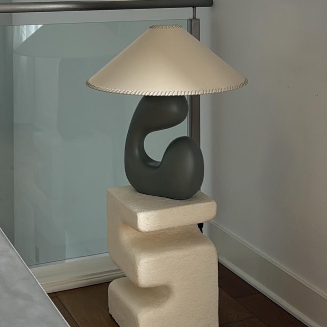 Modern Creative Designer Art Decorative Table Lamp Glass Model Room Hotel Bedroom Study Soft Decoration Lighting Rear