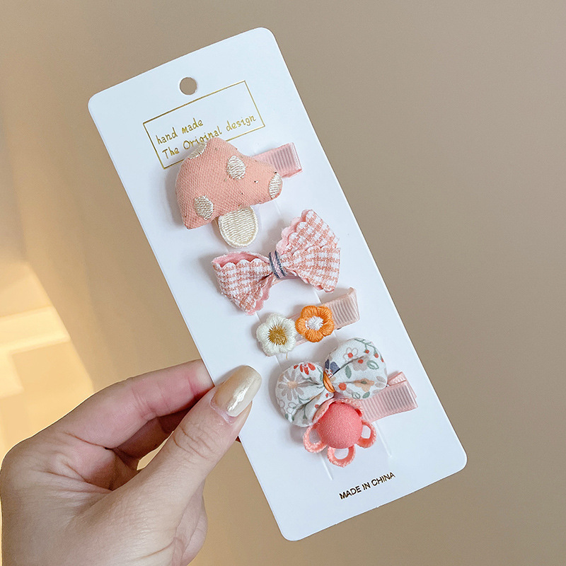 Horquilla de seguridad infantil para niños lindo súper lindo no duele el pelo del bebé clip de sudor niña bebé horquilla de tela completa