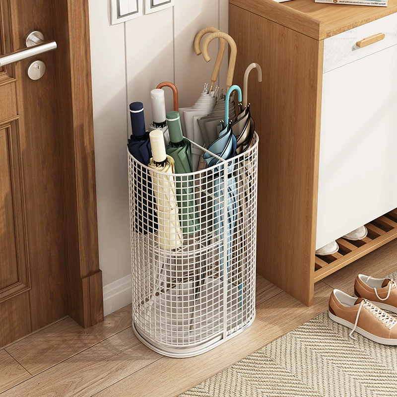 Umbrella with umbrella holder, capacious storage system, drying rack for commercial use