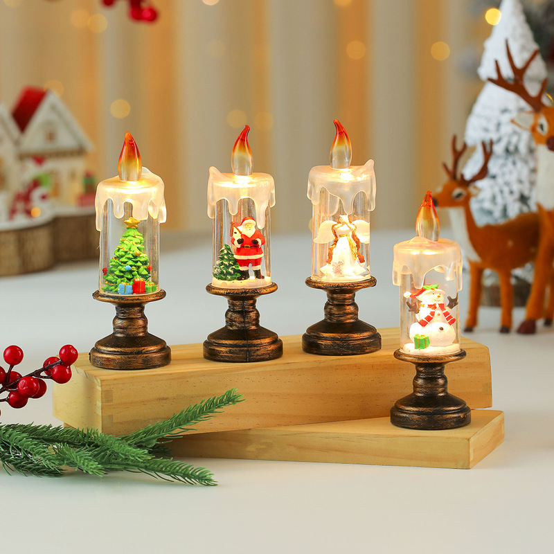 クロスボーダー新しいクリスマス装飾キャンドルライト雪の結晶ライトクリスマスクリスタルボールライトクリエイティブクリスマスギフト|undefined