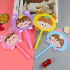 小清新芙蓉女孩扇子筆創意文具學生扇子圓珠筆兒童獎品禮物廣告筆