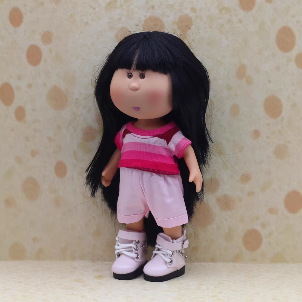 Muñeca de algodón de 15 cm, muñeca patata, zapatos y botas de juguete para muñeca BJD de 6 puntos, botas con cadena para estudiantes, 4.5*2 cm