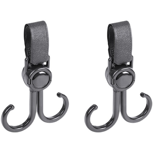 Upgraded stroller dual hook bag hook for push stroller, universal accessories, storage hook, frees hands, for babies and children's strollers