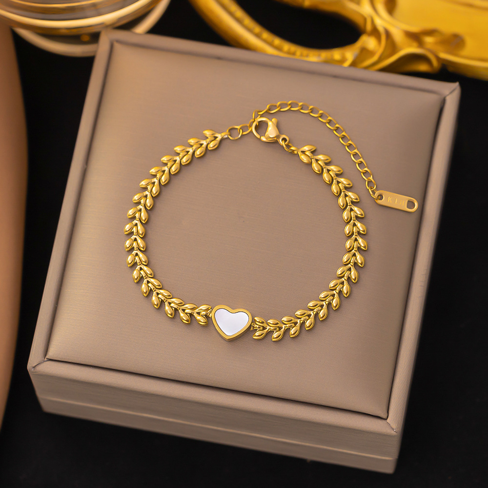 Real Gold Plated Plating Material 304 Stainless Steel Pendant Material PVD Coated Real Gold Plated 18K Gold Grain 304 Stainless Steel Classical Waterproof Non Tarnish 304 Stainless Steel Bracelets
