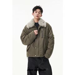 Eon Modish 25冬季New实拍美式复古座山雕棉服外套