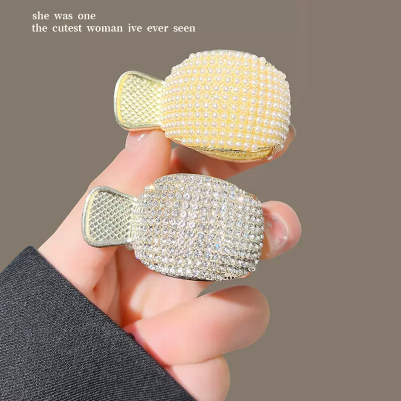 2024年新品仿珍珠高马尾抓夹固定发夹后脑勺顶夹固定盘发器女发饰