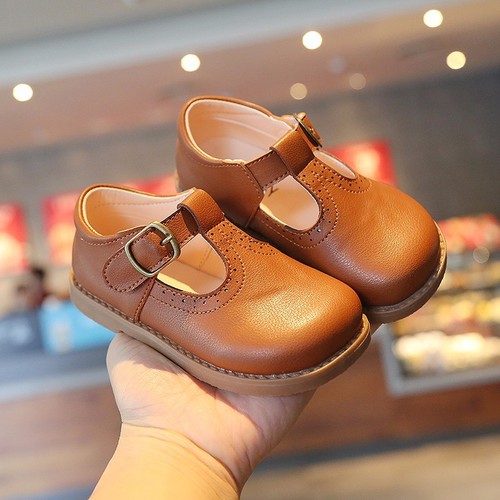 Girls' Leather Shoes  Spring and Autumn New Children's Soft Sole Princess Shoes 1-6 Years Old British Style Leather Shoes College Style Single Shoes