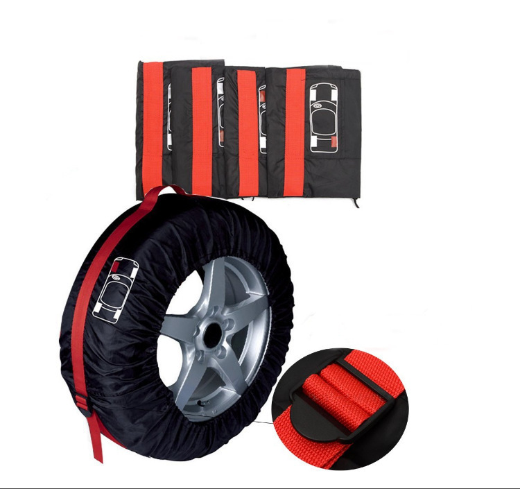 Factory Direct Sale 210D Oxford Cloth Adjustable Car Tire Cover Snow Cover Wheel Hub Spare Tire Sun Protection Dust Cover