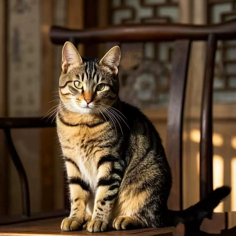 Китайская пасторальная кошка-циветка, кошка, кошка, оранжевая кошка, молочная кошка, чистая черная кошка, детеныш, живая кошка, домашняя кошка, живая кошка