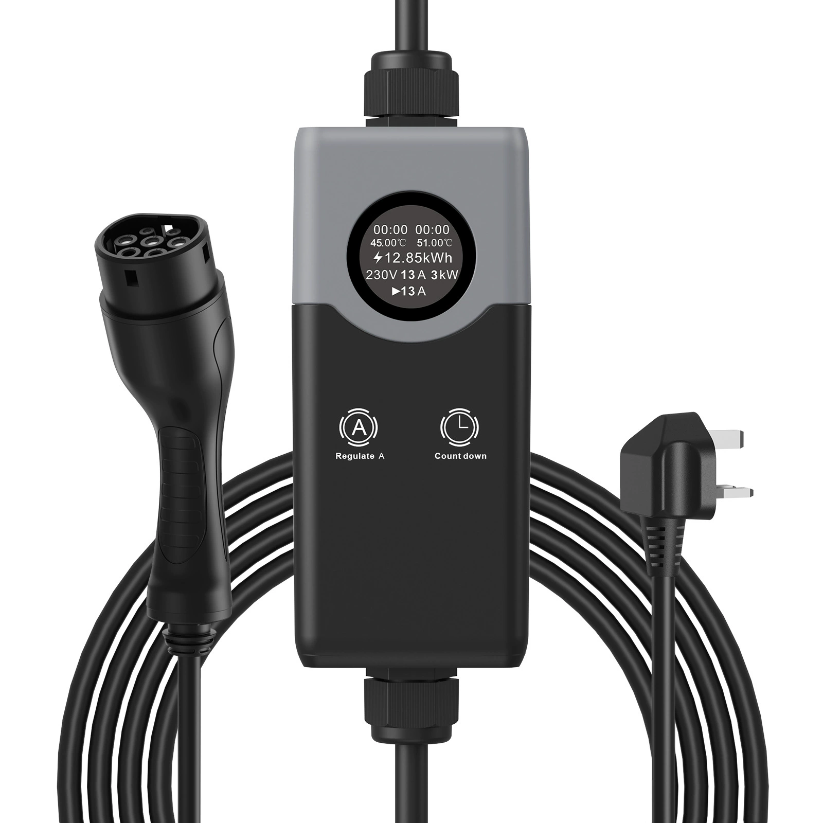 Портативное зарядное устройство 32А европейского стандарта для электромобилей, новая модель зарядной станции британского стандарта для международной торговли, соответствует европейскому регламенту 62196-2