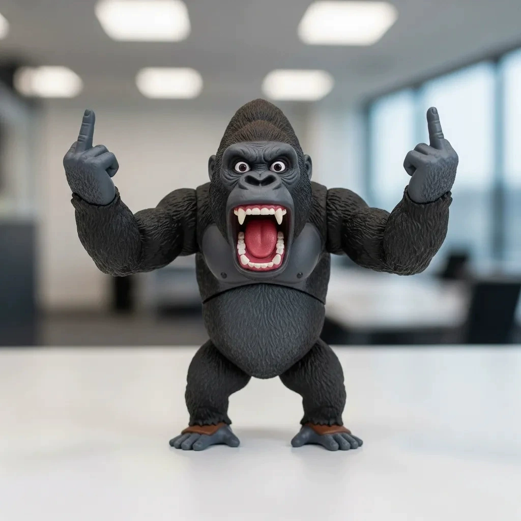 Новые трансграничные украшения в виде статуэток злых животных от Angry Animals Gang для офисного стола.
