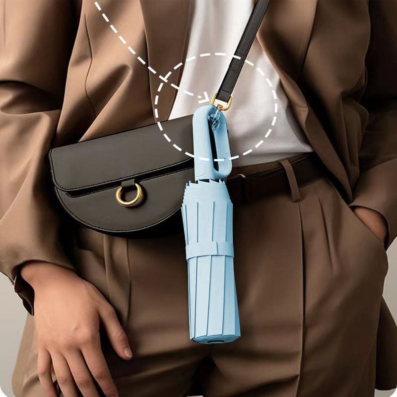 Gancho plegable de paraguas para estudiantes de protección solar ultravioleta automática reforzada para dos personas sol y lluvia doble selección estricta del mismo modelo