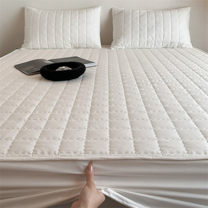 Cross-Border Cotton Quilted Waterproof Fitted Sheet Pure Cotton Simmons Mattress Protector Dust-Proof Urine-Proof Bed Cover All-Inclusive Bed Sheetss