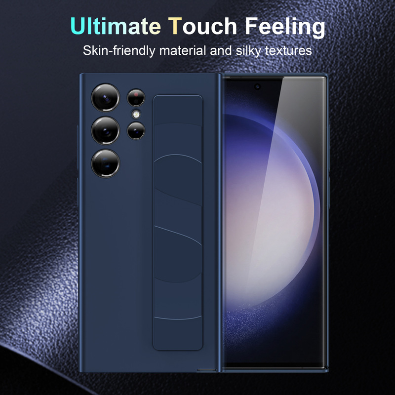 Suitable for Samsung S26Ultra Mobile Phone Case 25Edge Elastic Wristband S24Plus Transparent Anti-Fall 23U Protective Case