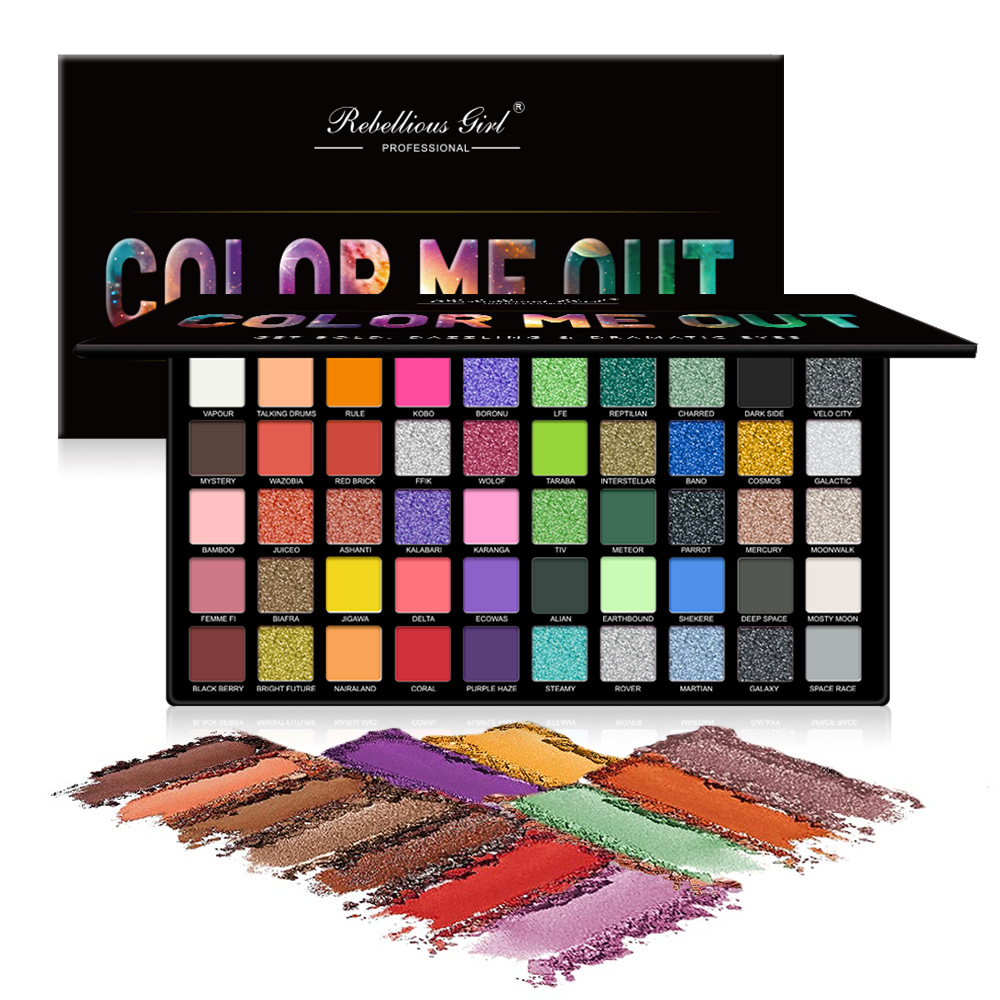 50 color eyeshadow student stage makeup eyeshadow plate shiny pearlescent matte sequins fine flash cos Makeup glitter dance