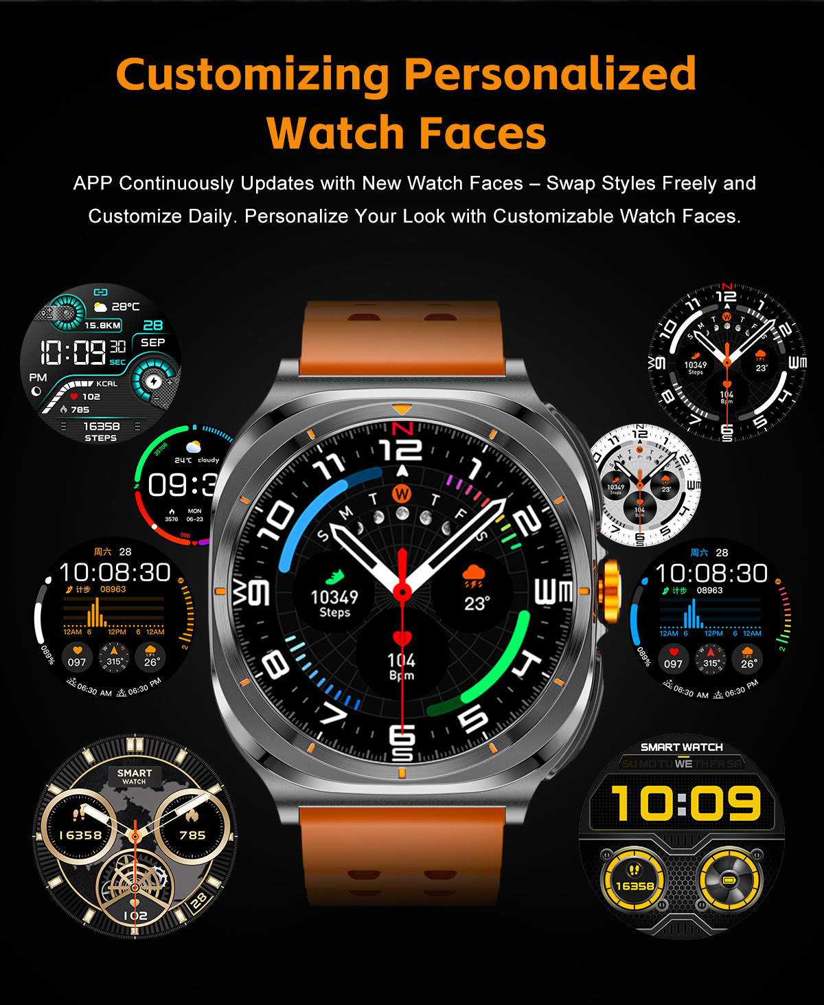 Smartwatch med integrerade tws hörlurar bluetooth sportklocka_voghion.com
