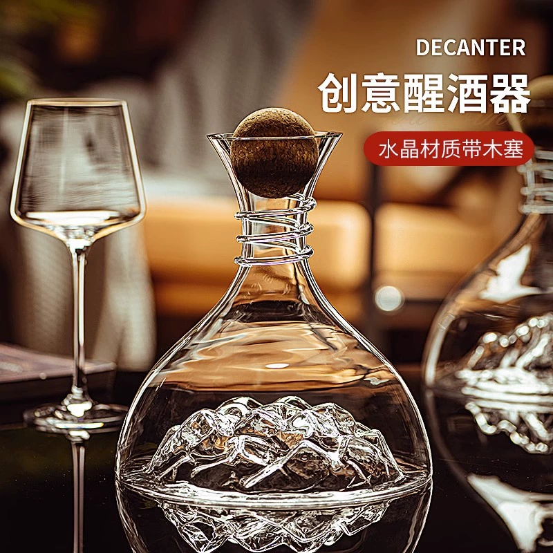 Высококачественный Хрустальный бессвинцовый Графин для вина айсберг, быстрый винный сепаратор, бокал для вина, костюм в домашнем европейском стиле