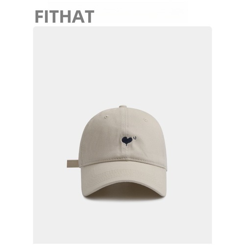Korean version of the new love embroidered versatile baseball cap for women ins simple casual student shopping internet celebrity duck tongue hat