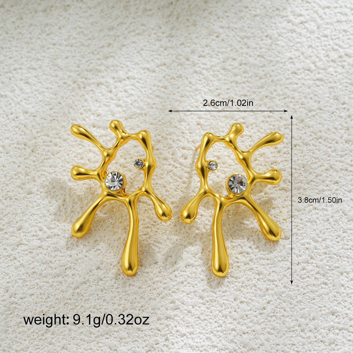 17g Weight Zinc Alloy Ear Needle Material 18K Gold Plated Plating Material Ear Studs Classification 1 Pair Quantity Holiday, Daily Occasion Zinc alloy Material Flower Pattern All Seasons Season Women's Gender Plating Design Vacation, Simple Style Style 1 Pair Vacation Simple Style Flower Plating Zinc Alloy 18K Gold Plated Ear Studs 无
