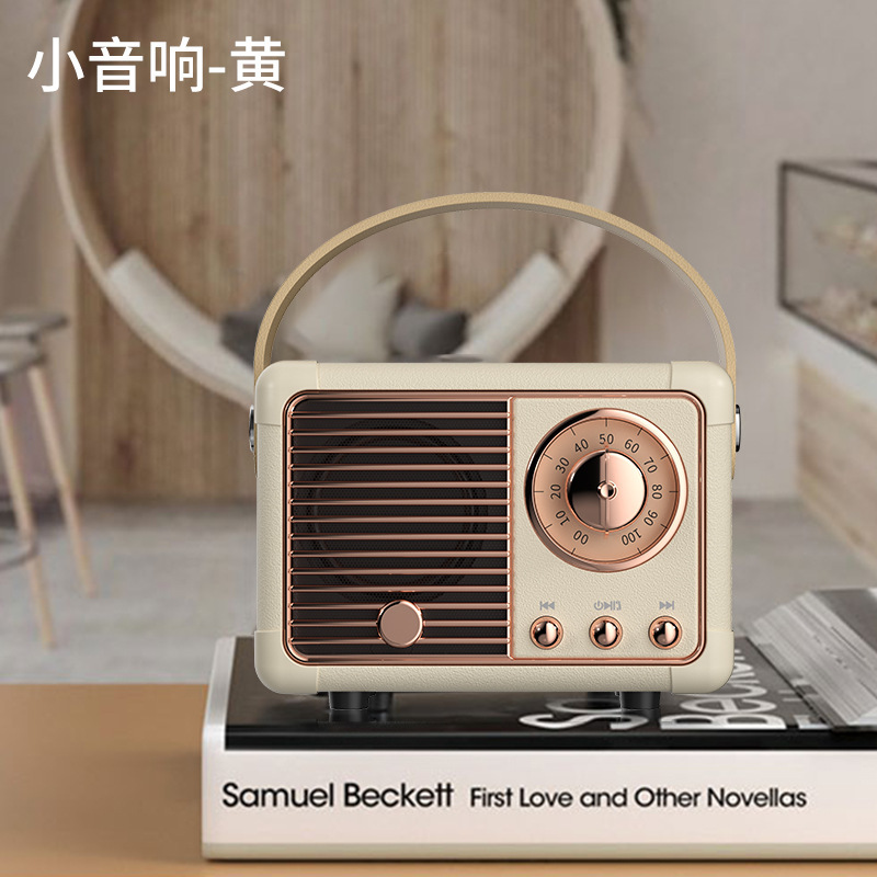 クリエイティブレトロなbluetoothスピーカー無線ミニ低音携帯小音響クロスボーダー爆金ラジオbluetoothスピーカー|undefined