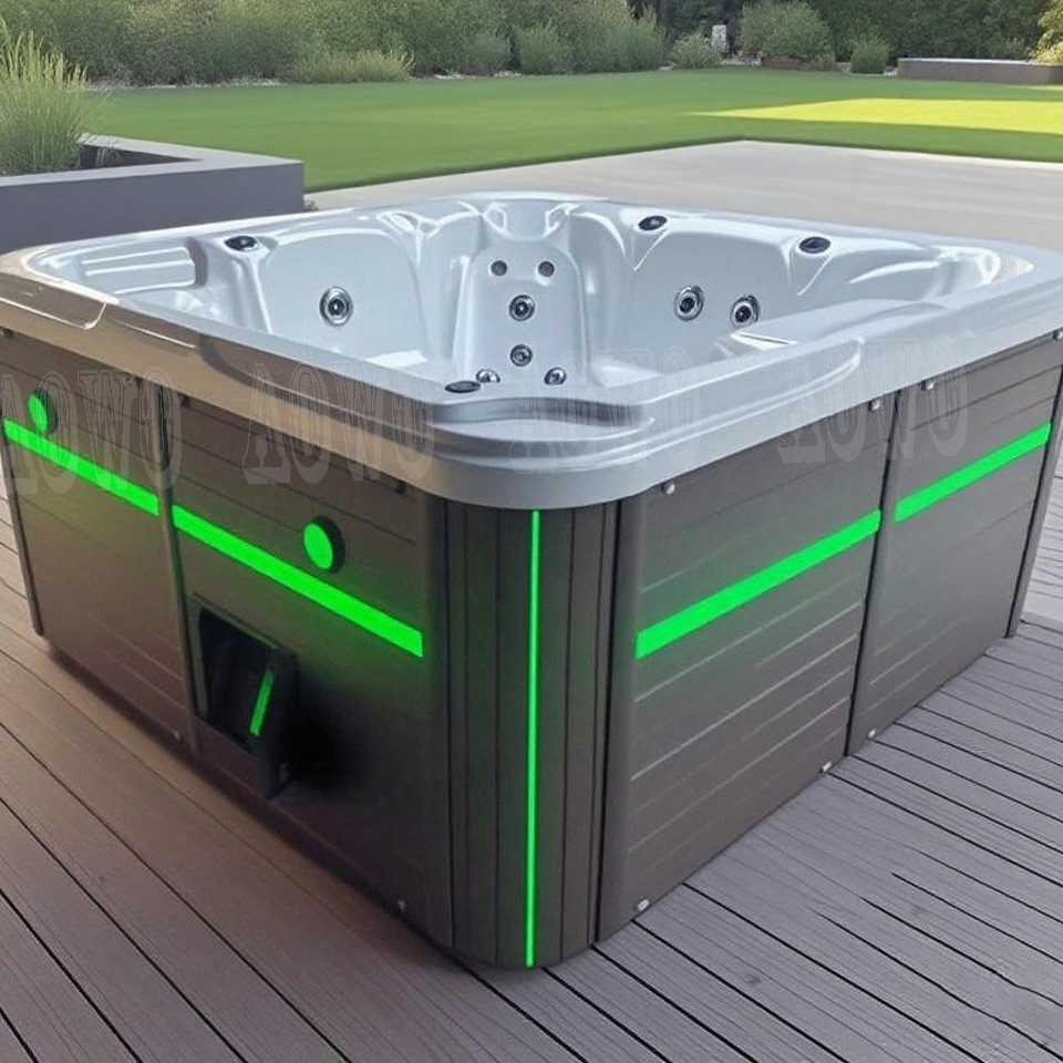 Villa bañera al aire libre para 5 personas masaje piscina de surf spa piscina acrílica bañera de jacuzzi