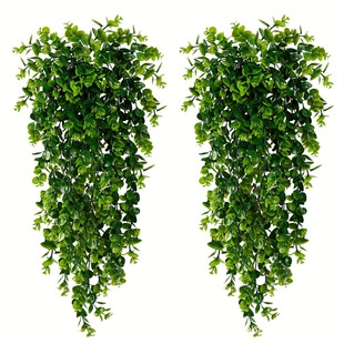Cross-Border Spot Artificial Eucalyptus Wall Hanging Simulated Green Plants Fake Plants Hanging Vines Home Outdoor Decorative Leaves