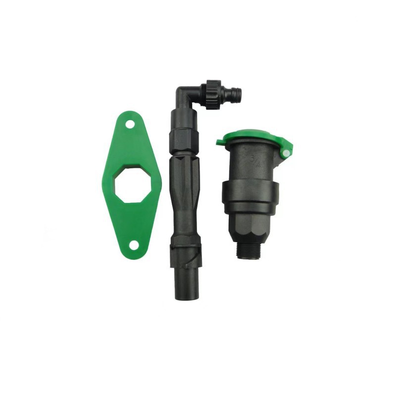 Fábrica al por mayor de 6 minutos de plástico de 1 pulgada válvula de admisión de agua de admisión rápida de agua conector de tubería de agua de varilla para jardín de riego verde