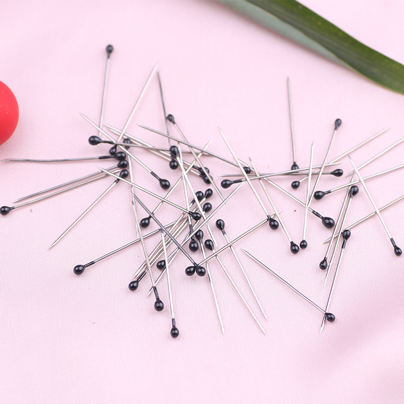 White Box Storage Plastic Glue Needles 50 Pieces 32mm High Temperature Resistant Household Clothing Cutting Pins Gauze Scarf Fixing Needles